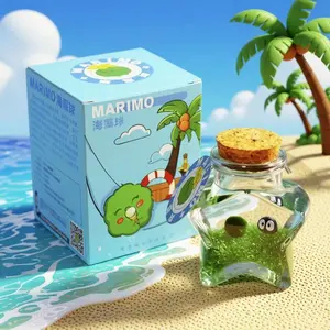 Healing Marimo Wishing Bottle Terrarium - Craft Your Soothing, Closed Ecosystem, A Low-Maintenance Starry Micro-Landscape Habitat for Mindfulness & Visual Calm (Includes LIVELY Moss Ball Pet)