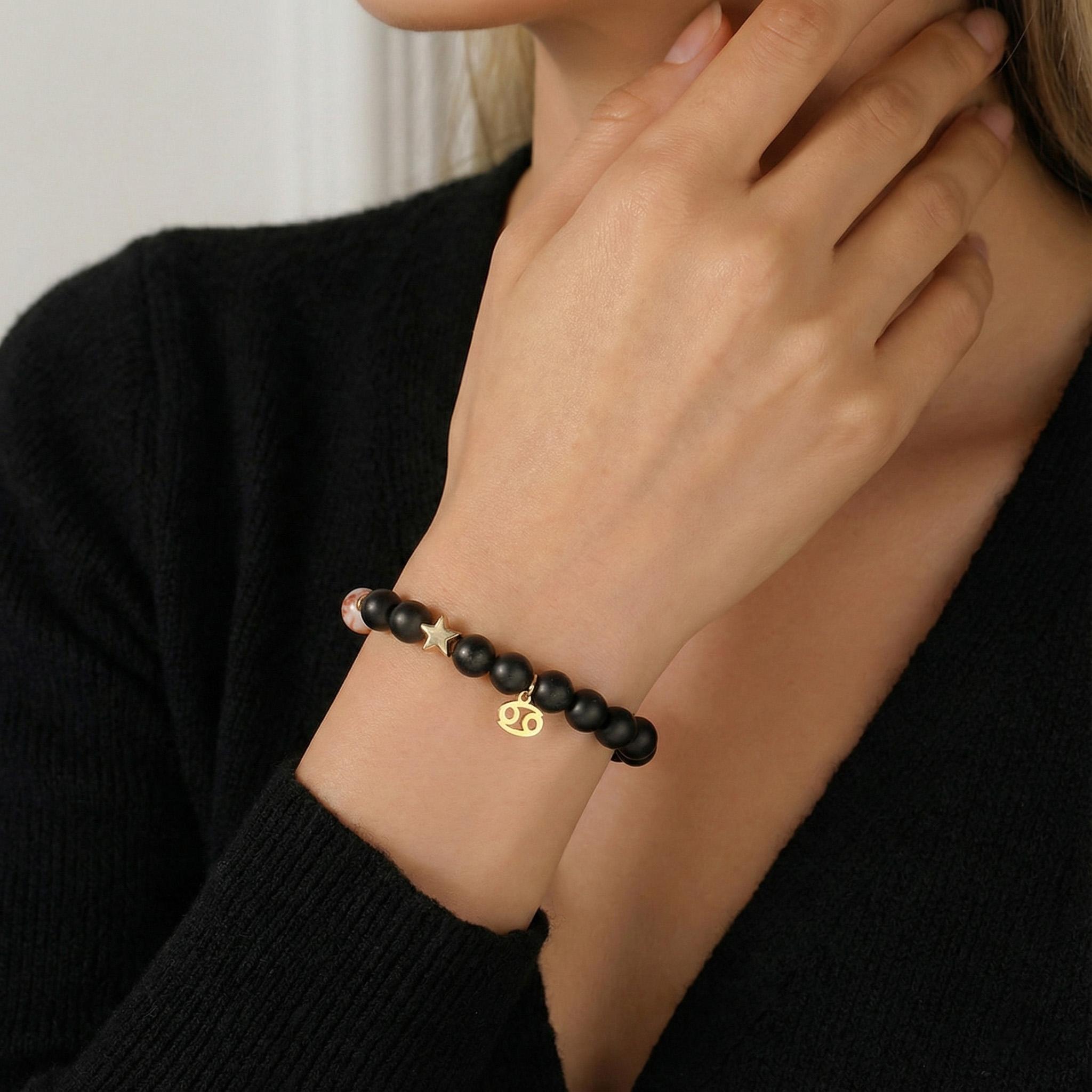 Solar System & Constellation Design Handmade Beaded Bracelet, Unisex Couple Style, Guardian Star Natural Stone Beads Bracelet Bangle Gifts