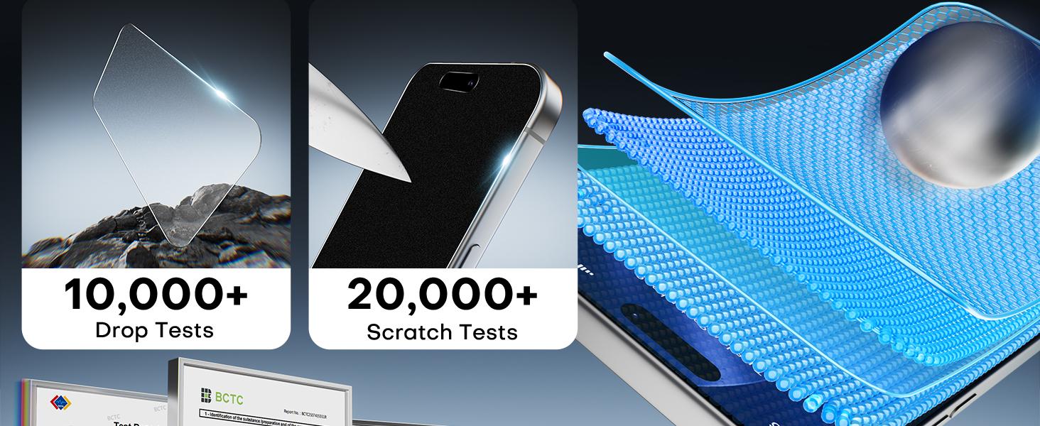 [Black Friday Deals] OMOTON Clear Screen Protector for 17 Air, Pro, Pro Max Screen Protector with Camera Lens Protector, Matte Layer Tempered Glass with Easy Installation Tool, Anti-glare, Smooth Touch