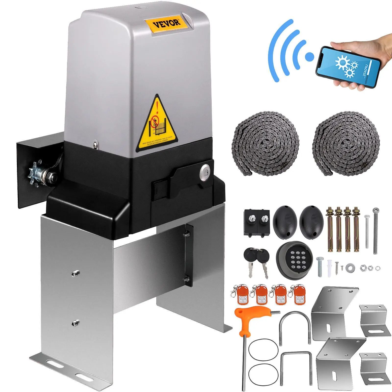 【SummerFinds】VEVOR Sliding Gate Opener Automatic Sliding Gate 3300LBS 4 Remote & APP Control
