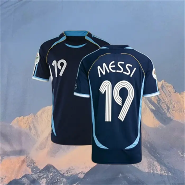 2006 Argentina Away Messi 19# Short sleeve Soccer jersey 2006 Argentina Away Messi 19# Short sleeve Soccer jersey