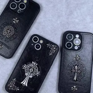 Religious-themed phone case suitable for iPhone 15 Pro Max, iPhone 16 Pro, 3D cross design, personalized for 17 Air