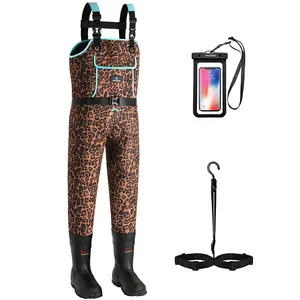 Trudave Chest Waders for Women with 600G Rubber Boots, 6mm Neoprene Waterproof Wader for Fishing and Hunting