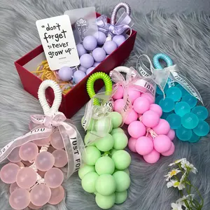 Grape Soap,Gift Set for Mom,Girlfriend, Handmade DIY Grapes Cluster Shaped Soaps, Grape Soap on a Rope,Decorative Soaps Bars,Exquisite Home Decor and Gift Choice for Fresh Air and Washing Hands