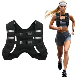 Adjustable Weighted Vest for Men and Women, 6lb–30lb Body Weight Vest with Reflective Stripes for Strength Training, Running, Workout, Jogging, Walking
