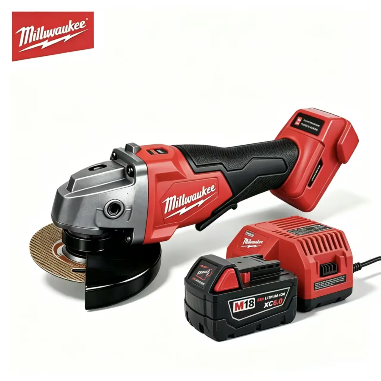 Milwaukee M18 Fuel Brushless Motor Cordless Angle Grinders - 5 in (125mm) Wheel, Paddle Switch, 9500 RPM Max No-Load Speed, M10-M14 Spindle Threads, Side Handle, Heavy-Duty Power Tool for Metal Fabrication, Weld Grinding