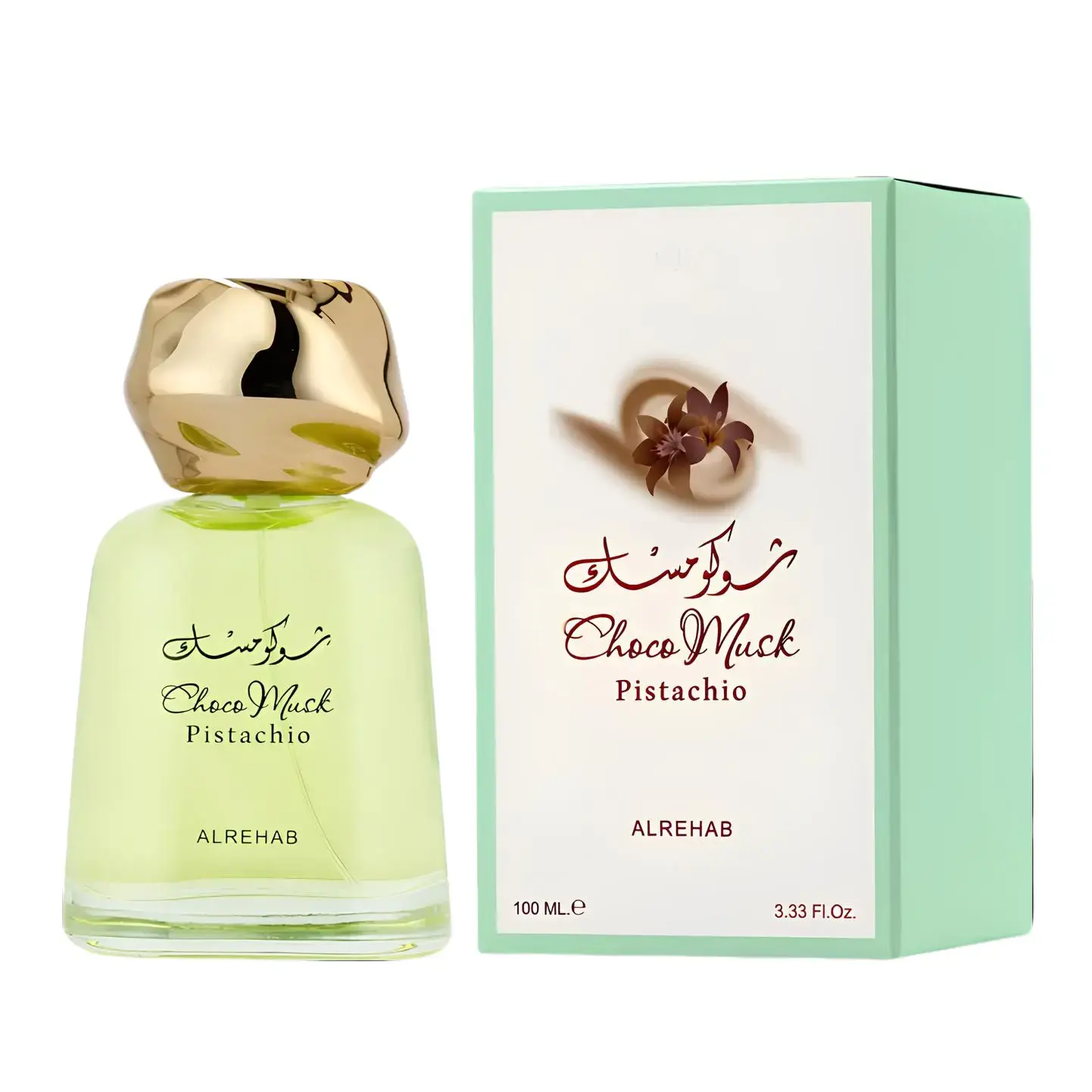Al Rehab Choco Musk Pistachio for Unisex Eau de Parfum Spray, 3.4 Ounce
