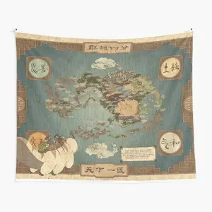 Avatar the Last Airbender Map Tapestry for Bedroom, College Dorm and Home Decor 60"x40", Funny Meme Wall Tapestries for Boy Girl Birthday Gifts Cotton Hanging