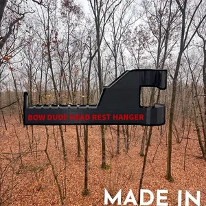 Bow Dude Head Rest Hanger - Simple Twist and Hang Mechanism for Easy Use - No Additional Specifications or Materials Provided Outdoor