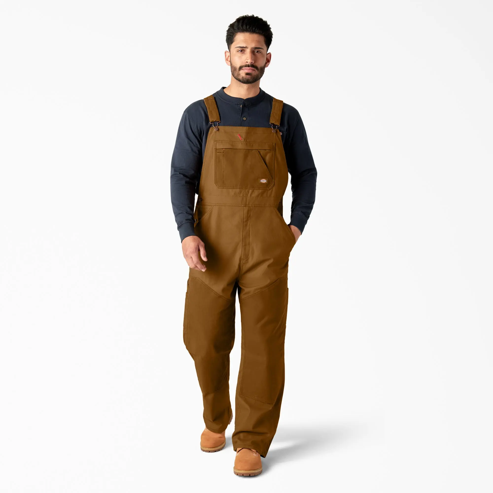 Waxed Canvas Double Front Bib Overalls Classic Cotton