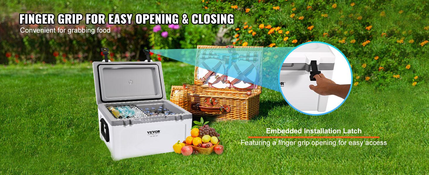 VEVOR Insulated Portable Lunchbox Cooler, TikTokShopBlackFriday, Max 52 qt - Holds 50 Cans, Ice Retention Hard Cooler with Heavy Duty Handle, Ice Chest Lunch Box for Camping, Beach, Picnic, Travel, Outdoor  VEVOR Super Brand Day