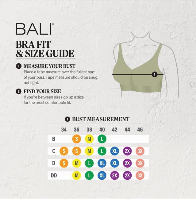 Bali Comfort Revolution ComfortFlex Fit Shaping Wireless Bra White Tropic L Fabric Seamless Women's 4-Way Stretch Full-Coverage Bra with Foam Cups & 2-Ply Sides for Targeted Support