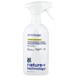 ATTITUDE Window & Mirror Cleaner, Citrus Zest, 27.1 fl oz (800 ml)