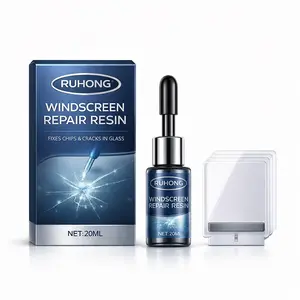 Auto Windshield Crack Repair Fluid Nano Glass Crack Adhesive All-In-One Windshield Saver Repair Kit for Quick Fixes and Long Lasting Results
