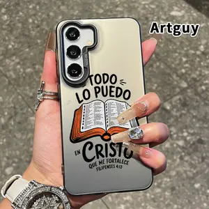 Phone Case for Samsung Galaxy S24 Plus S25 Ultra S23 Ultra S22+ Bible Verse Aesthetic Christian Patterned Anti-Scratch Shockproof Pocket-Friendly durable Cover Cellphone Protective