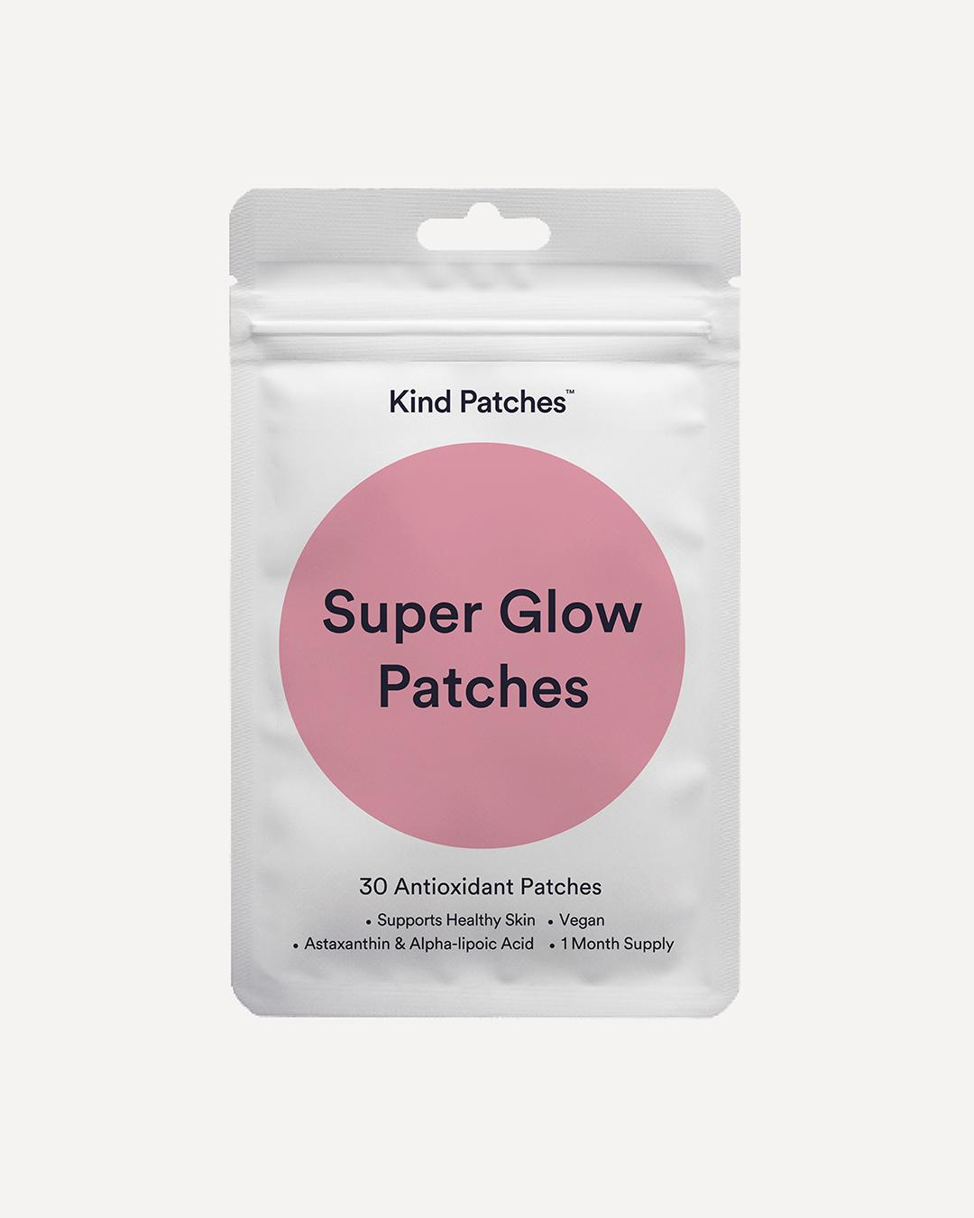 Kind Patches: Super Glow Patches, 30 Antioxidant Patches, Glow & Smooth Support, Fresh & Radiant Look, Skin Renewal Support, Vegan, 1 Month Pack