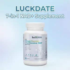 LUCKDATE NAD+ Supplement 7-in-1 Formula with Collagen L-ergothioneine & Vitamin C for Skin Aging Support, Energy, and Focus, Boost NAD+ - 60 Capsules