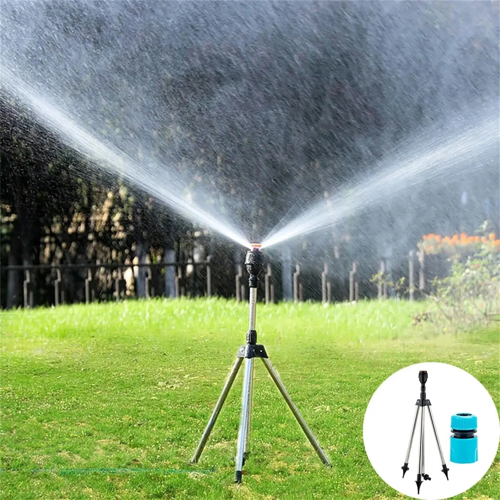 Automatic Garden Sprinkler System, 360-Degree Rotating Irrigation for Lawns, Plants, and Vegetables, Efficient Watering Solution