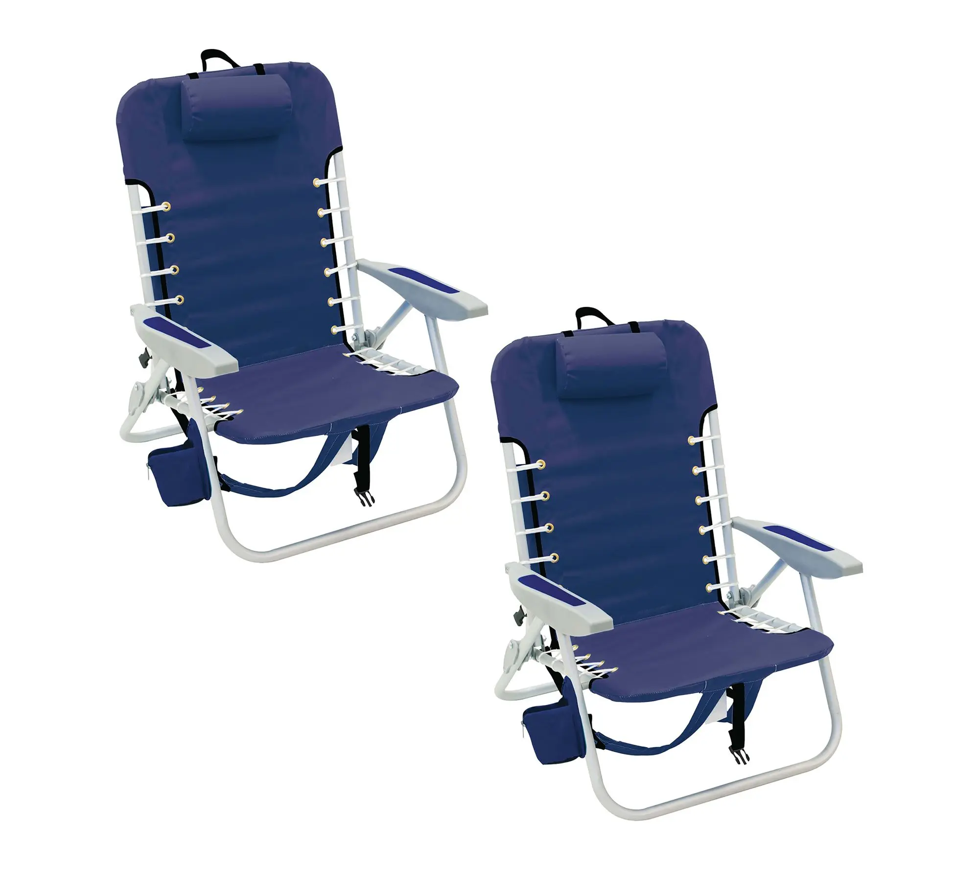 Rio Beach 4-Position Lace-Up Aluminum Backpack Chair Navy 2 Pa - TikTok ...