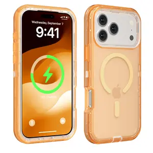 Heavy Duty Magnetic Magsafe Clear Case for iPhone 17 Pro Max 16 15 14 13 12 Pro Max, Dual Layer Shockproof Anti-Drop Transparent Protective Phone Cover
