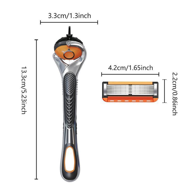 Men's 6-Layer Sharp Handheld Shaver Kit, 24/48 Refills or 48 Refills + 1 Handle Option, Ammonia-Free Razor Blade Replacements for Adults' Daily Care, Men's Care,sohochic Men's 6-Layer Sharp Handheld Shaver Kit, 24/48 Refills or 48 Refills + 1 Handle Option, Ammonia-Free Razor Blade Replacements for Adults' Daily Care, Men's Care,sohochic