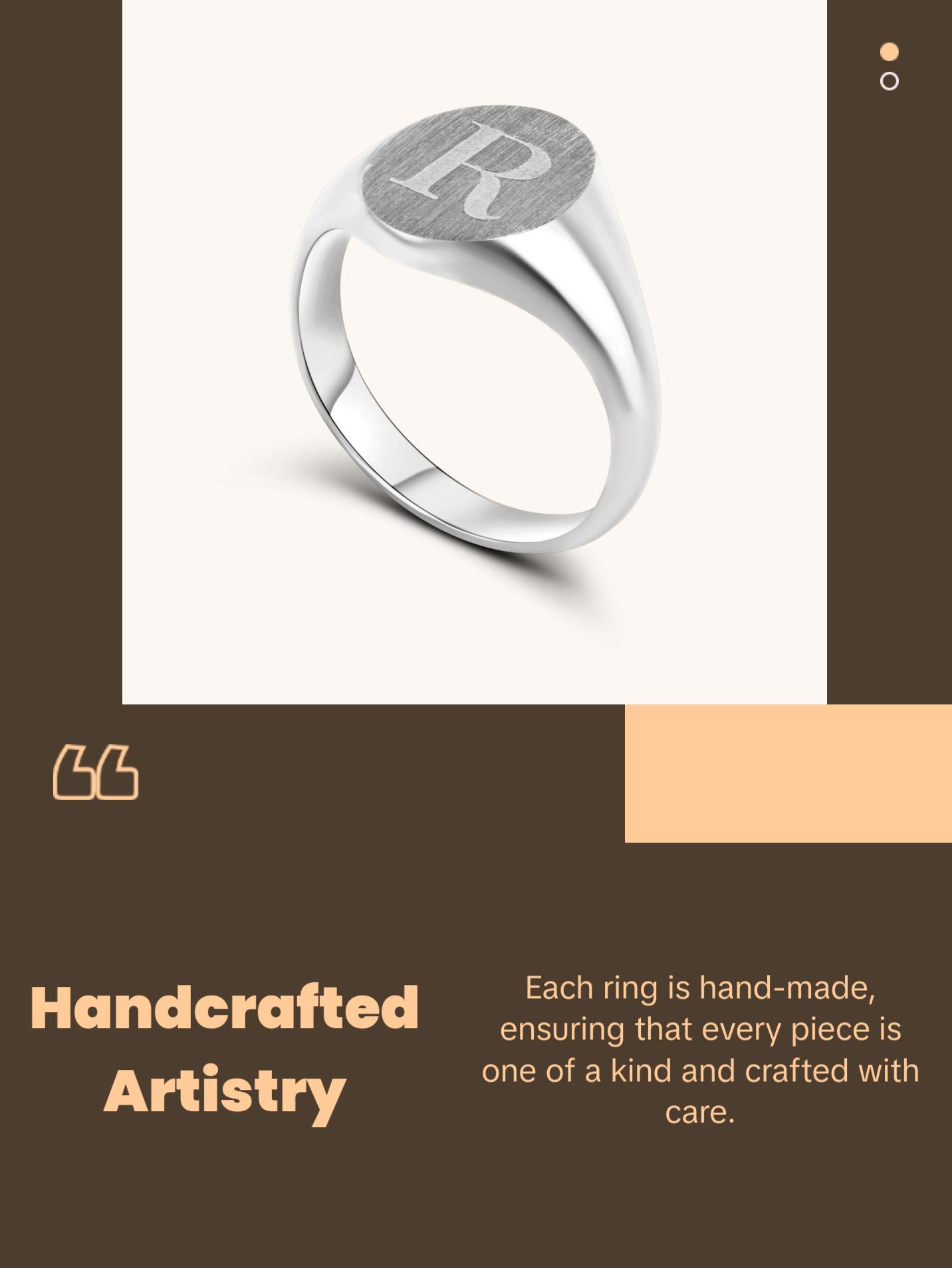 Signature Engravable Signet Ring
