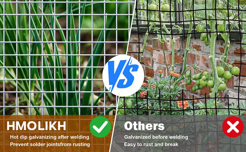 Chicken Wire Fencing Hardware Cloth 1/2 inch 19 Gauge Rust-Resistant Mesh Roll with Snips/Gloves for Chicken Coop/Vegetable/Garden/Plants/Poultry Enclosures/Tree/Gutter Guards