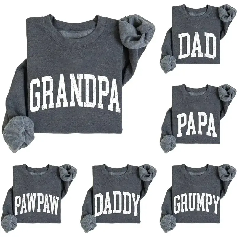 Custom Retro Grandpa Sweatshirt, Fathers Day Gift, Gift for Grandparents, Daddy Dad Boss Papa Dada Papaw Sweatshirt - AG