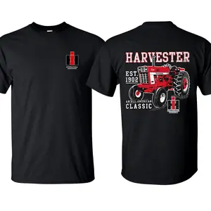 International American Classic Tractor T-Shirt American Farmer Tee Farm Tractor Life Shirt Vintage Style Short Sleeve Crewneck Farm Wear For Him For Her