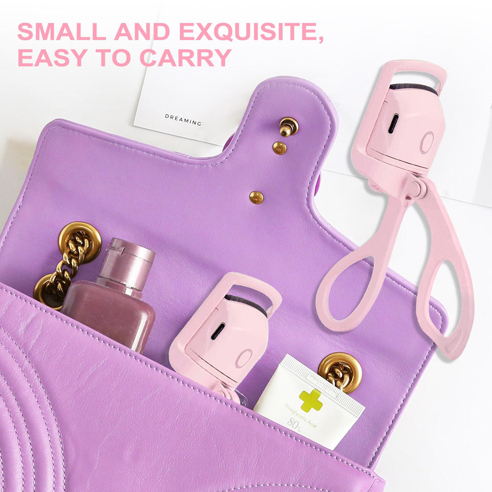 Aliver Heated Electric Eyelash Curler, Rechargeable Eyelash Curler, 2 Heating Modes Quick Natural Curling Eye Lashes for Long Lasting, Handheld Eyelash Heated Curler