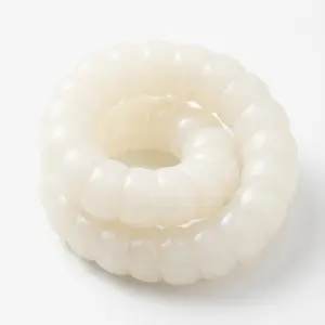 3D Articulated Fidget Ring Sensory Toy for Stress Relief & ADHD Anxiety - Wearable White Spiral Bracelet Decompression Gift