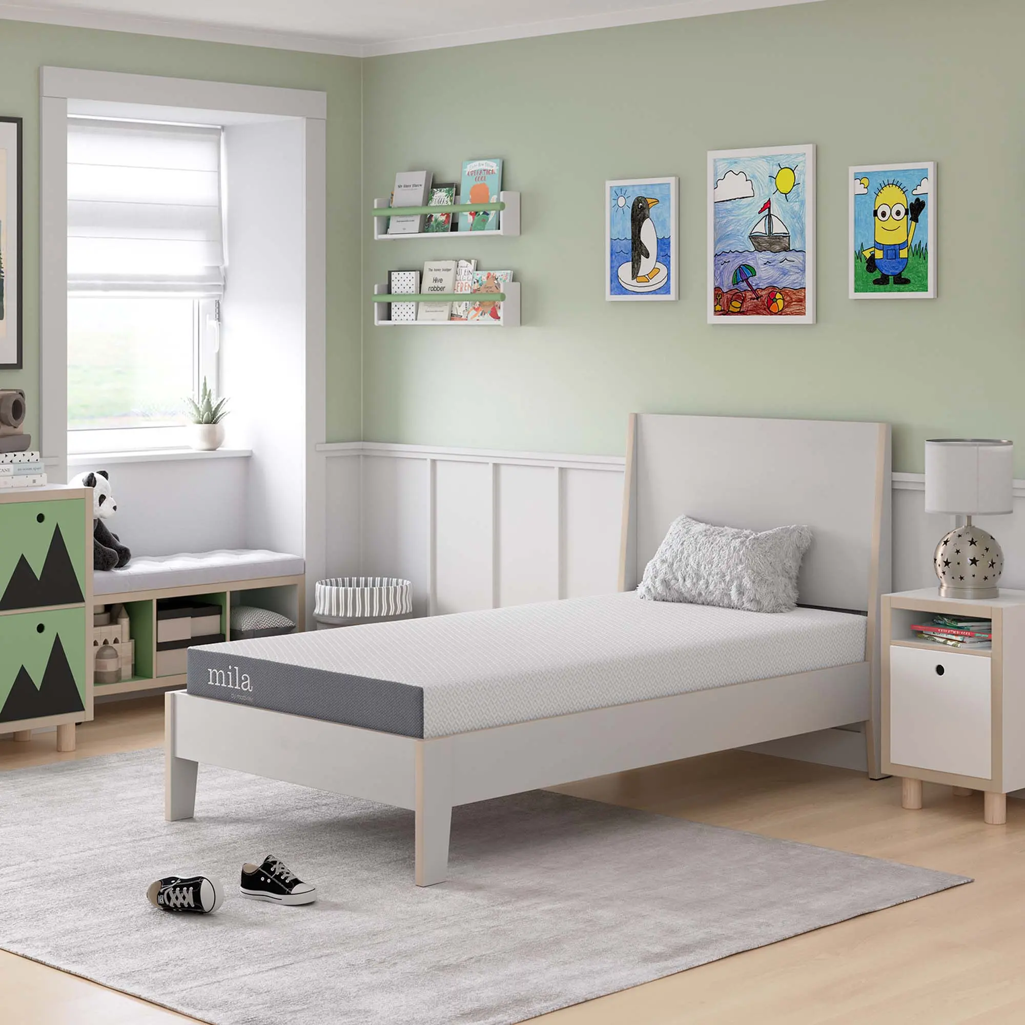 Mila 6" Narrow Twin Mattress in White