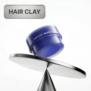 ApexFlow Styling Hair Clay-Strong Hold Matte,Lightweight, No Mineral Oil,Texturizing Finish,Eco-Friendly Refill Design,Low Shine for Medium,Thick,Straight,or Wavy Hair, for Men and Women