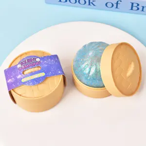 Three random steamed buns,Mystery Dumpling Squashy Stress Ball, Jumbo Rainbow Mystery Squishy Bun Sensory Toys for Anxiety Relief Fidget, Soft Squeeze Toys for Adults & Kids with Food Steamer Stretchy Desk Toys Classroom Prizes & Party Favors