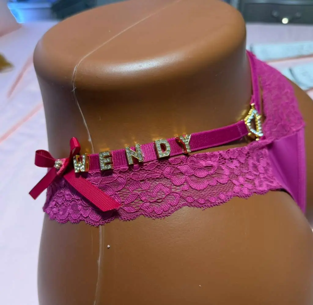 Custom Name Lace Thong – Personalized Letter Panties