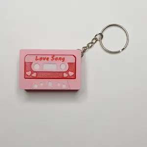 3D Printed Love Song Cassette Clicker Keychain