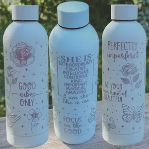 Inspirational 17oz Stainless Steel Insulated Water Bottle Light Green