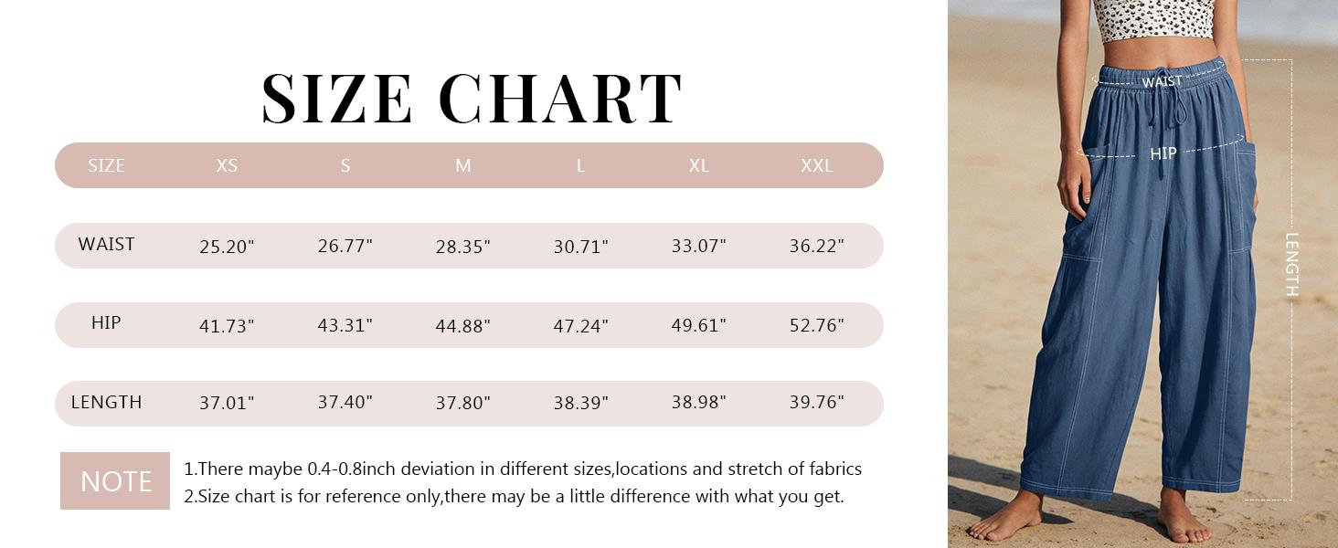 UANEO Women's cotton Wide Leg Pants Oversize Casual Loose Fit Beach Palazzo Harem Pants with Pockets Vacation summer outfits  Womenswear