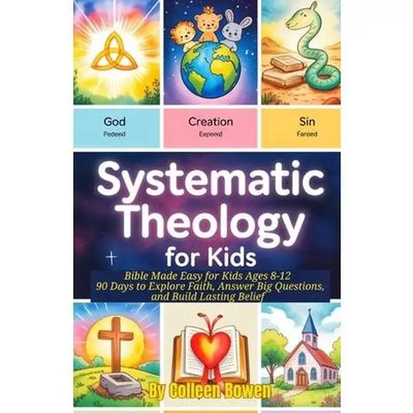 Systematic Theology For Kids: Religious English Trade Paperback by Colleen Bowen, Bible Made Easy for Ages 8-12, 90 Days to Explore Faith, Answer Big Questions, Build Lasting Belief, 8.5" h x 5.5" l x 0.21" w (Emma Edition)