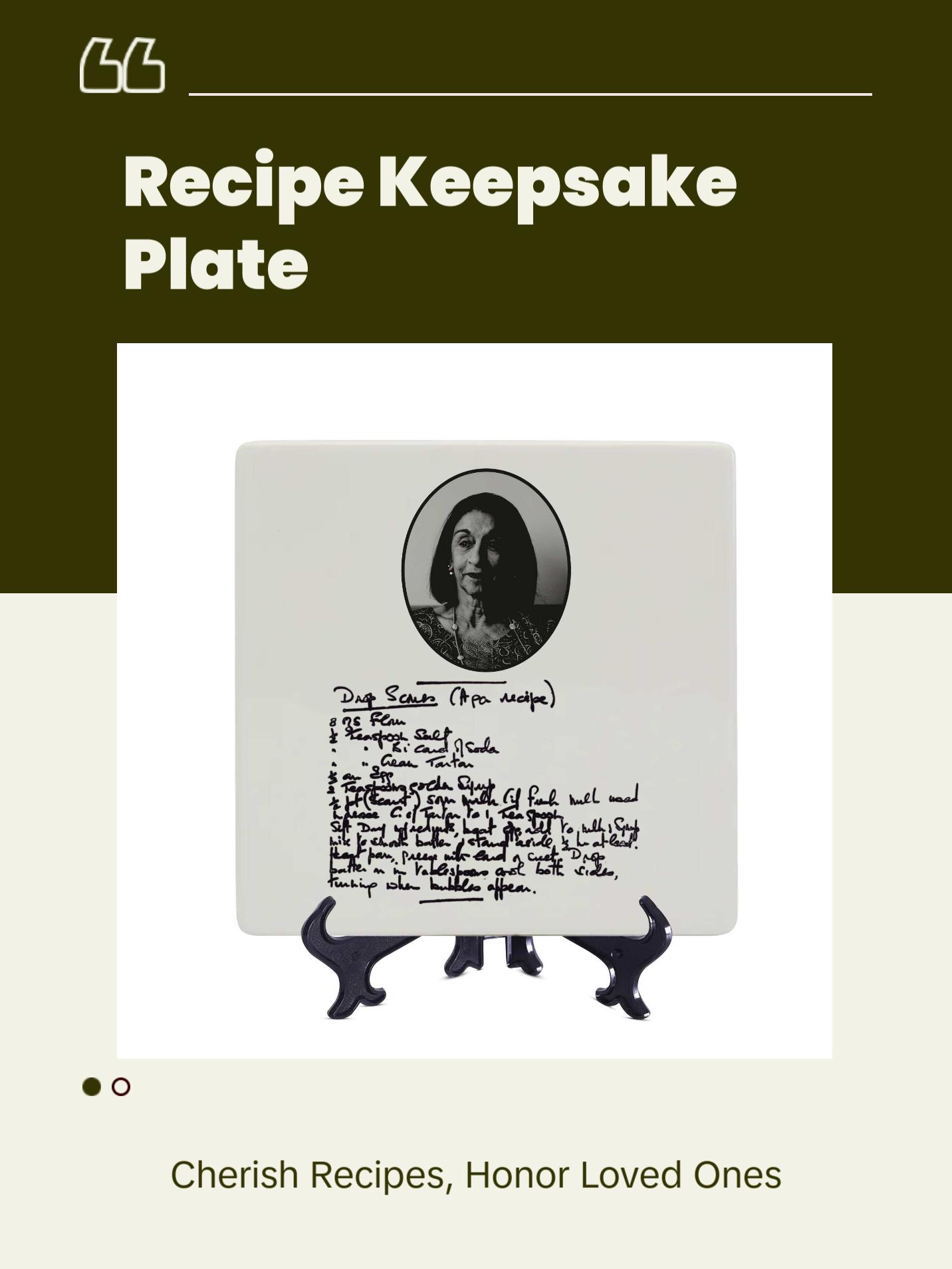 Custom Handwriting Recipe Platter, Handwritten Recipe Gift, Keepsake Family Recipe, Custom square plate, Grandma Gift, Mother's Day, Memorial gift Ceramic