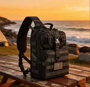 Waterproof Tactical Backpack, Hiking Camping Rucksack with Multiple Pockets, Multi-functional Outdoor Travel Pack for Weekend Trekking Climbing