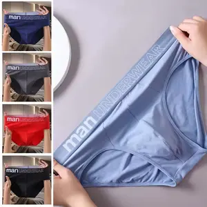 6-Piece Men's Polyester Mid-Waist Briefs Set Branded "man UNDERWEAR" Waistband, Multi-Sizes – Breathable & Colorful-Men's Undear