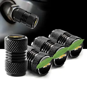 4-piece set of tire valve caps for Chevrolet models, corrosion-resistant, universal aluminum alloy dust caps, made of metal, dustproof and waterproof, durable, suitable for cars, bicycles, and motorcycles, practical!