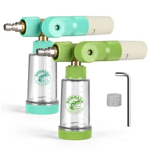 Upgraded Car Wash Foam Cannon for Pressure Washer, 100ml Bottle, 1/4" Quick Connector Soap Dispenser with Adjustable Nozzle, Lightweight Car Wash Snow Foam Gun for Cars, Motorcycles, Driveways, Siding, Windows, and More