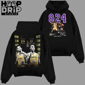 Lakers Black Mamba Kobe Bryant Vintage Cotton Hoodie. Basketball Graphic Hoodie for Fans, Premium Streetwear Unisex Hoodie for Men & Women, Trending 2026