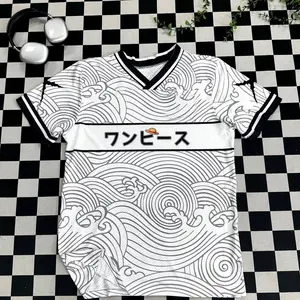 pirate football mesh jersey, jersey shirt, street style, retro jersey anime