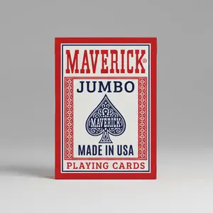 Maverick Playing Cards – Jumbo Index – Made in USA – Red or Blue Deck