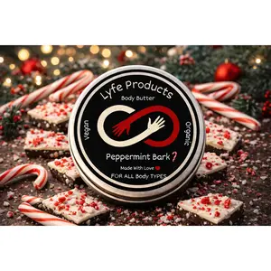 Peppermint Bark infused Body Butter – Holiday Limited Edition (2 oz)