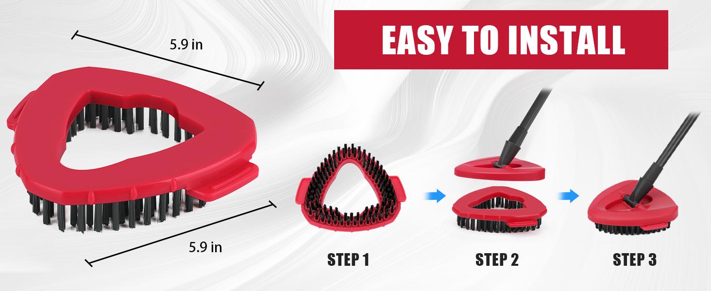 Scrub Head Refills for O-Cedar EasyWring Spin Mop 1 Tank System Spin Mop Head Refill Replace for Velida ocedar Mop Plastic Bristle dealsforyoudays