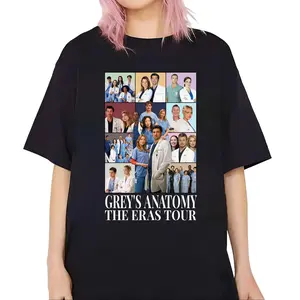 Grey’s Anatomy Eras Tour Style T-Shirt – Meredith Grey & Derek Shepherd Tee